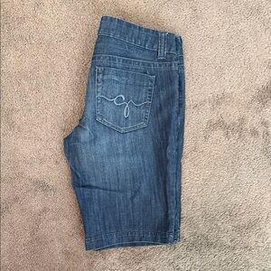 Guess Dark Blue Denim Bermuda Shorts